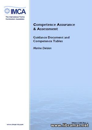IMCA — COMPETENCE ASSURANCE AND ASSESSMENT — GUIDANCE DOCUMENT AND COMPETENCE TABLES